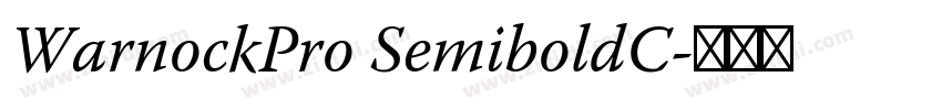 WarnockPro SemiboldC字体转换